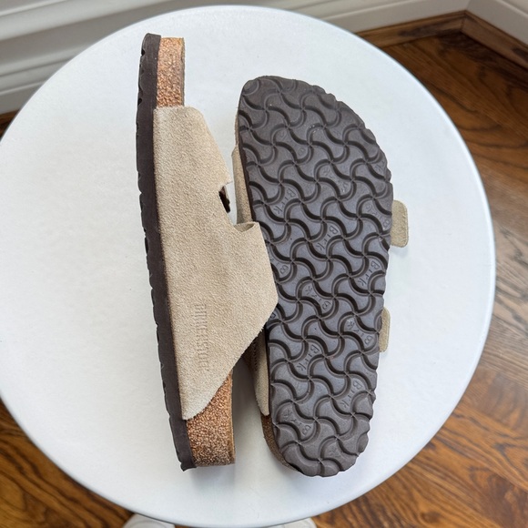 Birkenstock Beige Suede Double Strap Sandals Womens Size 38 - Picture 6 of 14